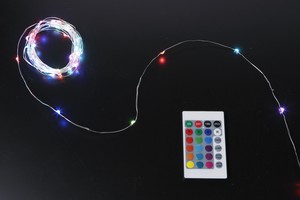 電池式LEDワイヤーストレートライト5m（マルチ）　【クリスマス】【イルミネーション】