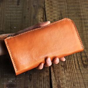 スマートなジップ式長財布　イベントで人気の中身が見やすいスリム長財布 日本製 革製品 全5色