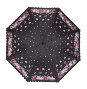 【レイクアルスター】晴雨兼用刺繍入りプリントショート傘≪雑貨≫日傘・雨傘