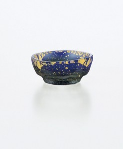金箔鉢　のぞき（紺碧）【日本製　ハンドメイド　ガラス】