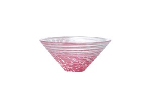 和がらす　小鉢（かき氷・赤）【日本製　ハンドメイド　ガラス】
