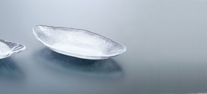和食器　舟型大盛鉢【日本製　ハンドメイド　ガラス】