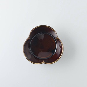 asumi(彩澄) 10.5cm花型小鉢(中) アメ色[日本製/美濃焼/和食器/リサイクル食器]