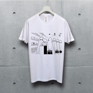 bombing アート デザイン　ホワイト Tシャツ　デザイン名【 White market 】