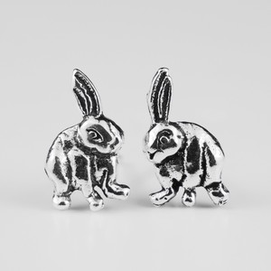 Pierced Earrings Silver Post sliver Mini Rabbit
