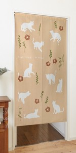 Japanese Noren Curtain White-cat Made in Japan