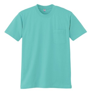3022　半袖Tシャツ(ポケット付き)　エメグリーン