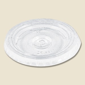 ヘイコー プラスチックカップ 平型蓋 口径95mm用 C穴付き 透明 100個