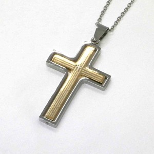 Stainless Steel Pendant Reversible Necklace sliver Stainless Steel Ladies' Men's