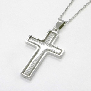 Stainless Steel Pendant Reversible Necklace sliver Stainless Steel Ladies' Men's