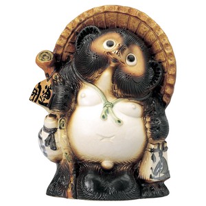 Shigaraki ware Animal Ornament Japanese Raccoon 20.5 x 15.5 x 26cm