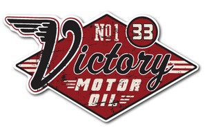 バイカーステッカー バイク ハーレー ヘルメット Victory MOTOR OIL BK035 車 屋外OK 2020新作