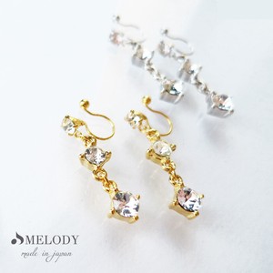 Clip-On Earrings Gold Post Earrings Bird Jewelry Made in Japan