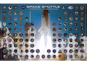 ■輸入ポスター■610X915mm★Space Shuttle Mission Insignias　スペースシャトルのミッションの記章