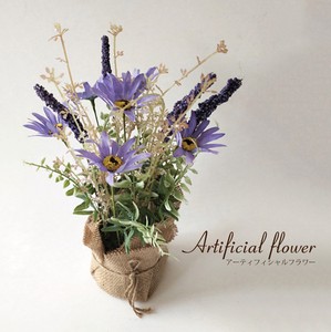【SALE】Artificial flower アーティフィシャルフラワー［ポット Purple 277］