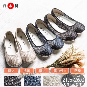 【即納】ラメメッシュ パンプス ローヒール 日本製  / 靴 レディースシューズ 婦人靴