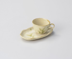 彫芦コーヒー碗・皿 【日本製    陶器】