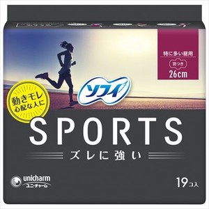 ユニ・チャーム　ソフィ SPORTS スポーツ 260 羽つき 19枚 【 生理用品 】