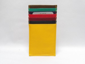 【日本製】本革　カラフル（七色）　縦型カード入れ　12枚収納