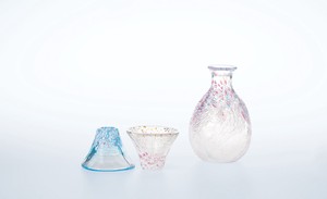 Barware Sakura-fuji Glasswork Sake set Made in Japan