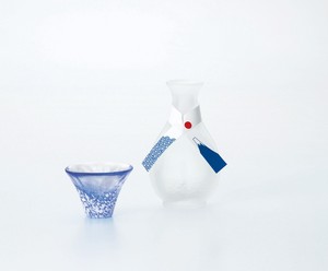 Barware Glasswork Mt.Fuji Sake set Made in Japan