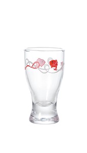 酒杯  杯（鯛と水引柄）【日本製　ガラス製】