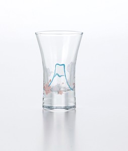 酒杯  杯（富士山柄）【日本製　ガラス製】