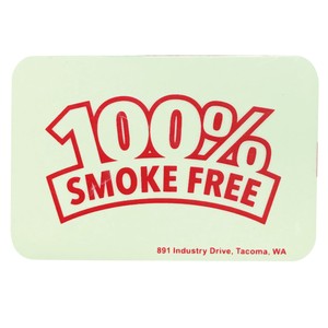 GLOW SIGN 100% SMOKE FREE プレート ステッカー サイン 蓄光看板 アメリカン雑貨