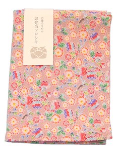 お弁当フロシキ・京小紋　桜に蝶／ピンク