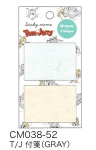 【誕生80周年】 Tom and Jerry 付箋 T/J付箋(GRAY) CM038-52