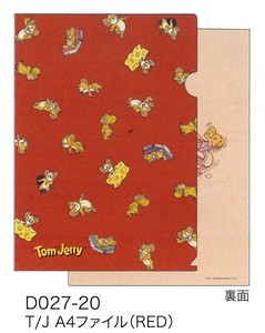 【誕生80周年】 Tom and Jerry A4ファイル T/JA4ファイル(RED) D027-20