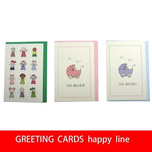 【LEGAMi】グリーティングカード happy line ハッピー  ★3柄セット★ メッセージカード バースデーカード