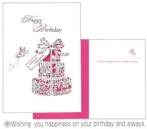 【誕生日カード】【メッセージ】BDレーザーカットカード (プレゼント) B28-069
