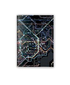 鉄道路線図ノートA5首都圏日本語ブラック
