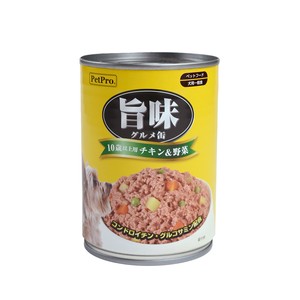 [ペットプロジャパン] 旨味グルメ缶 10歳以上用チキン＆野菜 375g