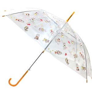 【和雑貨】ビニール傘 招き猫　かさ　雨　雨傘　ジャンプがさ　　レイングッズ