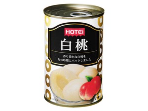 ホテイ 白桃（中国産） 4号缶 x24 【フルーツ缶詰】