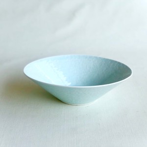 楕円中鉢【藍白色】