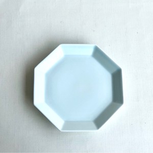 八角皿【藍白色】