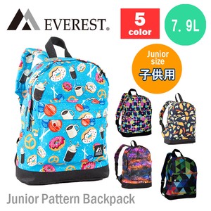 【EVEREST/エベレスト】Junior Pattern Backpack 子供用総柄バックパック 全5柄 /10452P