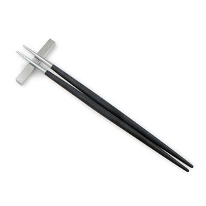 クチポール（Cutipol）GOA　ブラック/シルバー　箸+箸置きセット