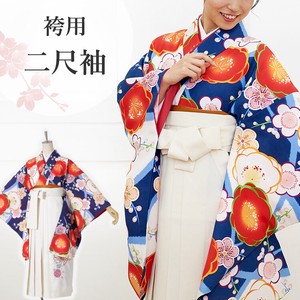 Kimono/Yukata single item Red Flower White Kimono Retro