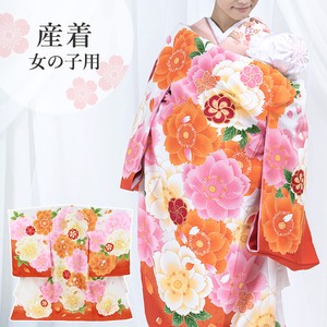Kids' Japanese Clothing Little Girls Pink White Kimono Orange Baby Girl 3-colors