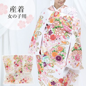 Kids' Japanese Clothing Little Girls Flower Pink White Kimono Cloisonne Baby Girl 3-colors