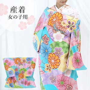 Kids' Japanese Clothing Little Girls Flower Kimono Seigaiha Baby Girl 3-colors