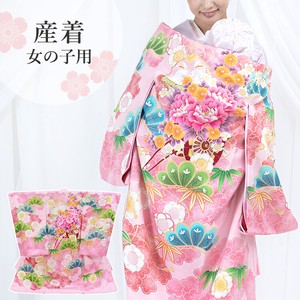 儿童和服/日式服装 花 粉色 和服 3颜色