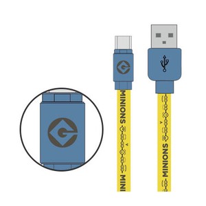 怪盗グルーシリーズ／ミニオンズ USB Type-C対応同期&充電ケーブル  Gロゴ