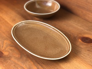 リム型楕円皿　シナモン　22cm
