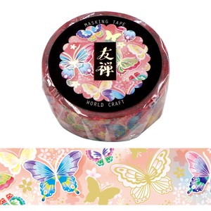 Washi Tape Chiyogishi Yuzen Masking Tape Butterfly M Japanese Pattern