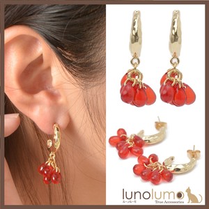 Pierced Earringss Red Casual Ladies'